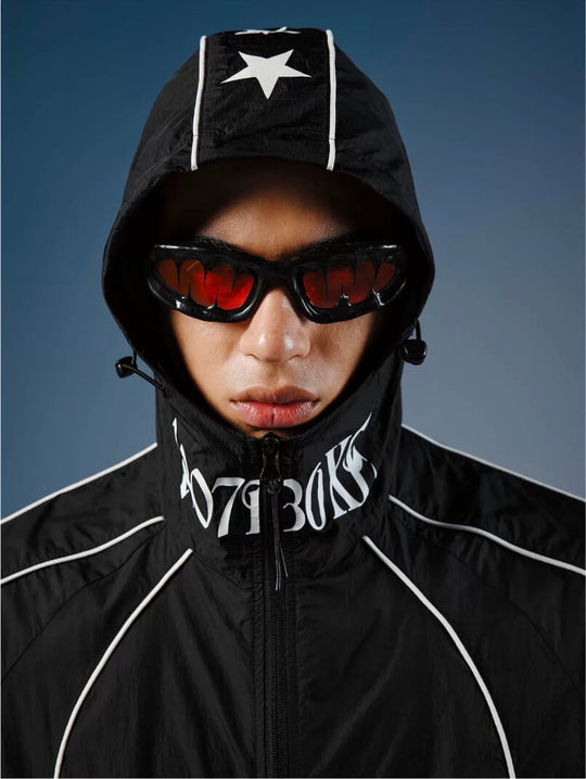 1807 Logo Star Print UV Protection Sports Track Jacket | Face 3 Face