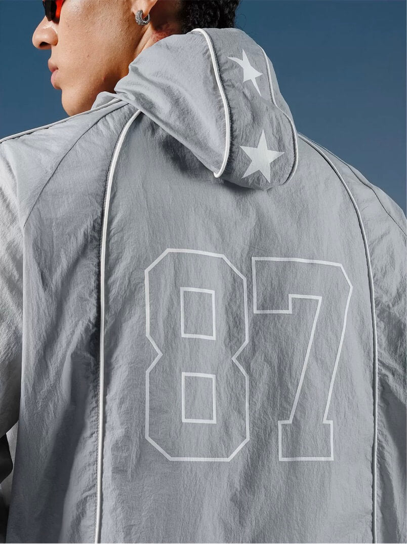 1807 Logo Star Print UV Protection Sports Track Jacket | Face 3 Face
