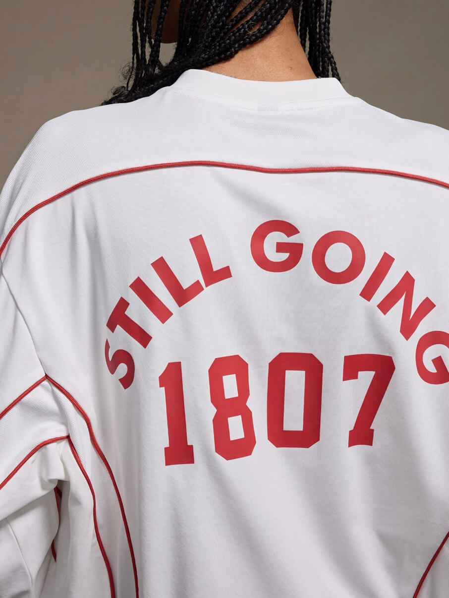 1807 Patchwork Print V Neck Long Sleeve Hockey Jersey | Face 3 Face