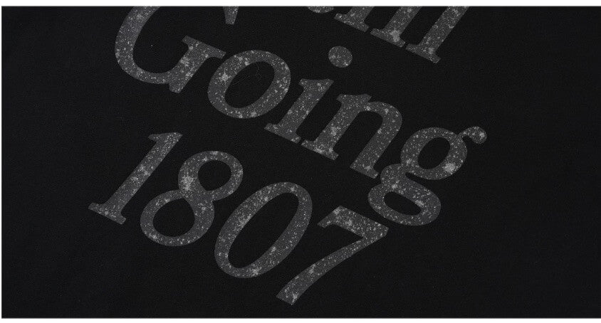 1807 Still Going Glitter Print Short Sleeve Tee | Face 3 Face