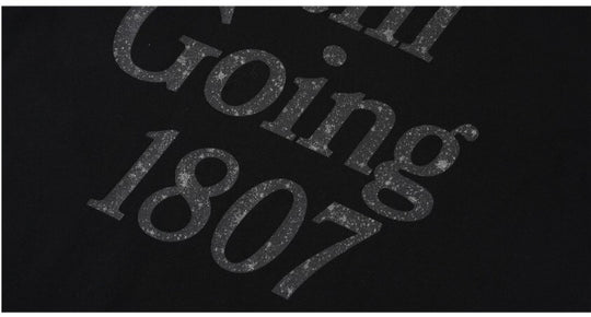 1807 Still Going Glitter Print Short Sleeve Tee | Face 3 Face