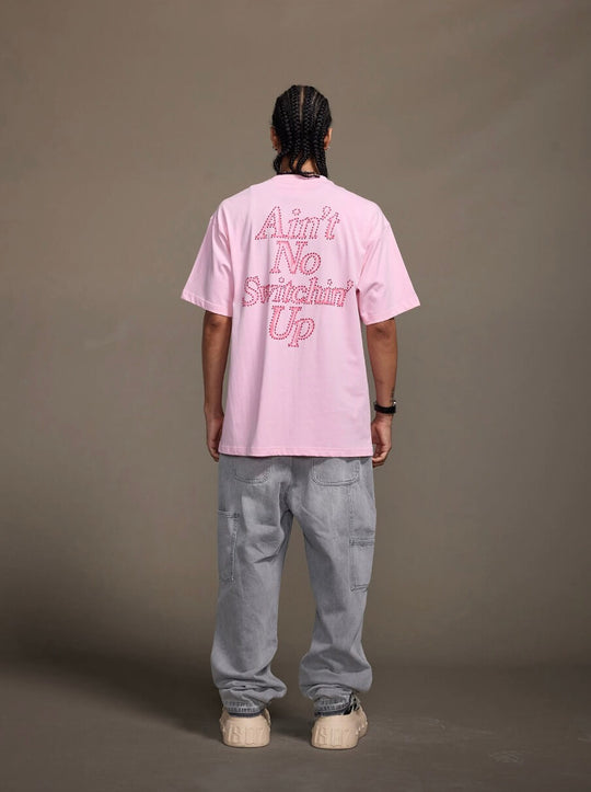 1807 Still Going Print Rhinestone Short Sleeve Tee | Face 3 Face