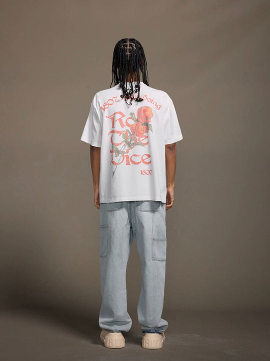 1807 Vintage Print Washed Distressed Short Sleeve Tee | Face 3 Face