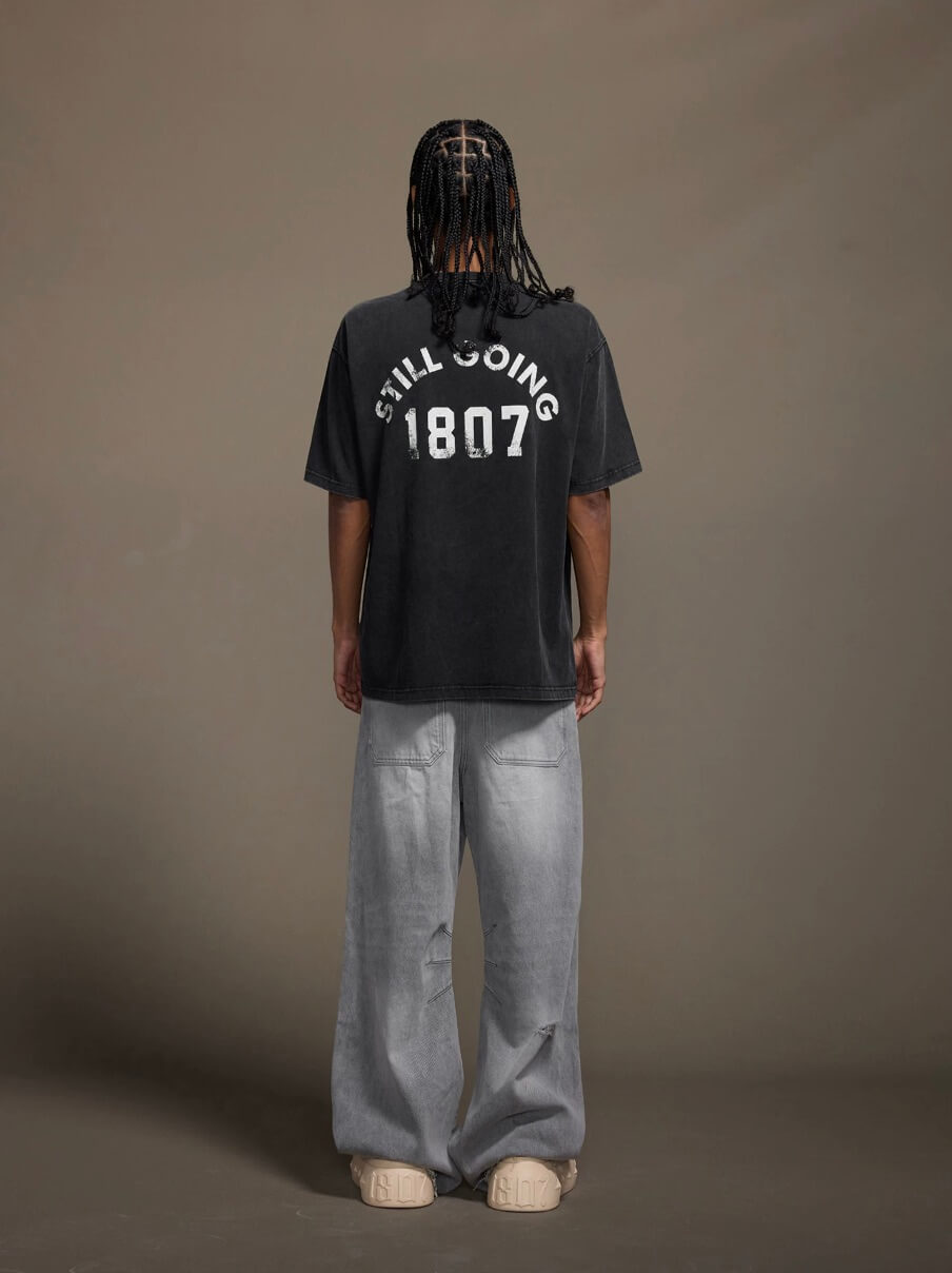1807 Vintage Multi Print Washed Short Sleeve Tee | Face 3 Face