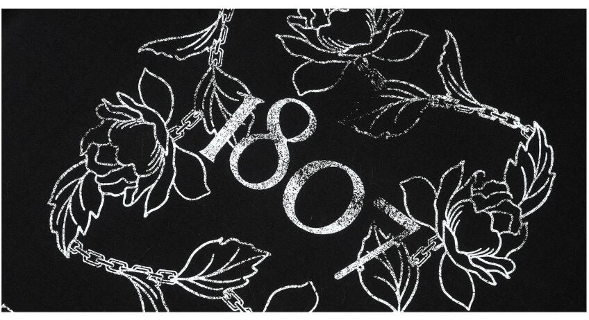 1807 Vintage Floral Chain Logo Print Short Sleeve Tee | Face 3 Face