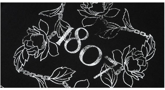 1807 Vintage Floral Chain Logo Print Short Sleeve Tee | Face 3 Face