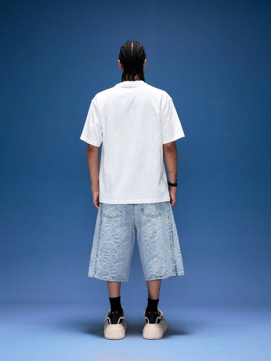 1807 Vintage Floral Chain Logo Print Short Sleeve Tee | Face 3 Face