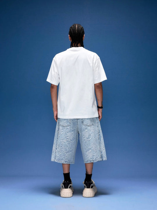 1807 Vintage Floral Chain Logo Print Short Sleeve Tee | Face 3 Face