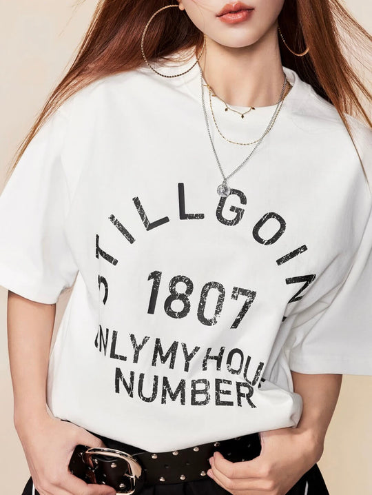 1807 Vintage Still Going Logo Print Short Sleeve Tee | Face 3 Face
