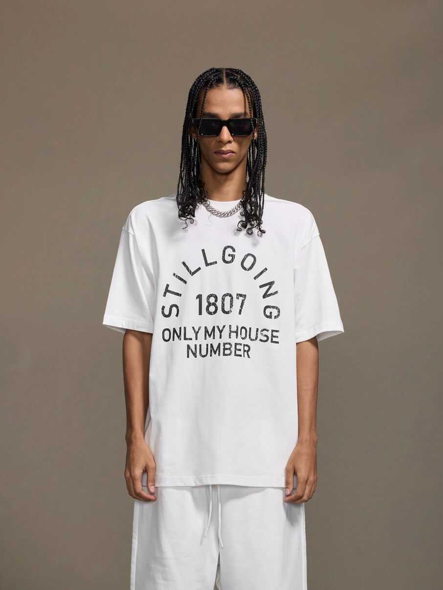 1807 Vintage Still Going Logo Print Short Sleeve Tee | Face 3 Face
