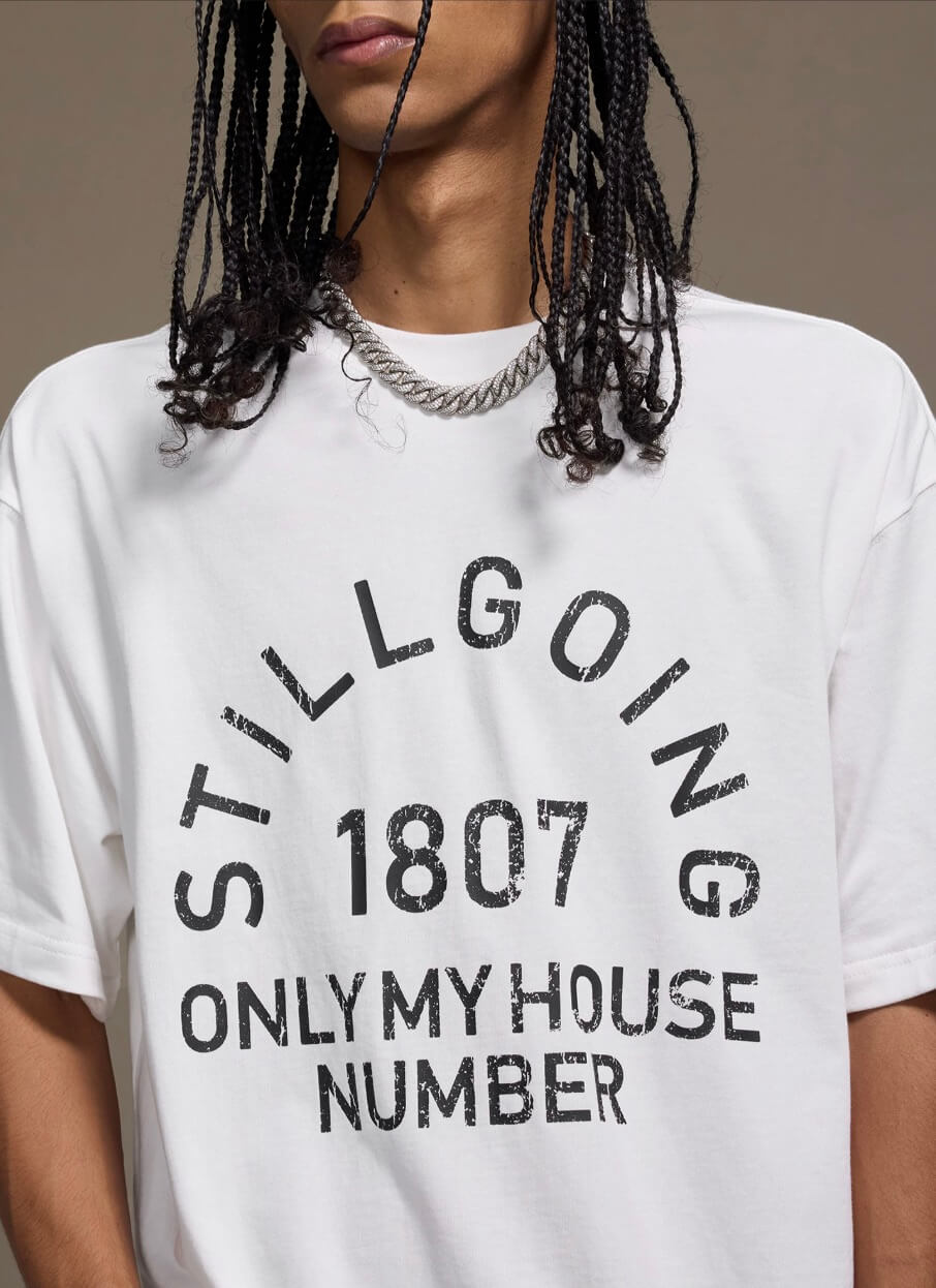 1807 Vintage Still Going Logo Print Short Sleeve Tee | Face 3 Face