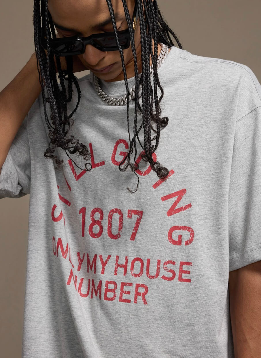 1807 Vintage Still Going Logo Print Short Sleeve Tee | Face 3 Face