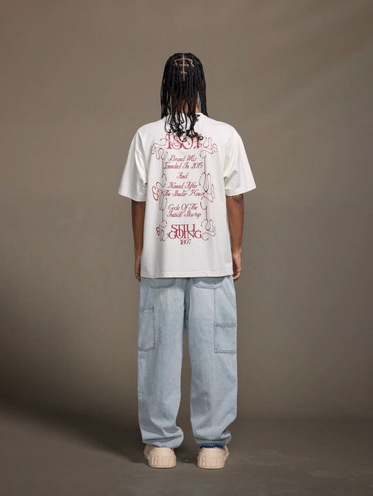 1807 Floral Message Logo 3D Print Distressed Short Sleeve Tee | Face 3 Face