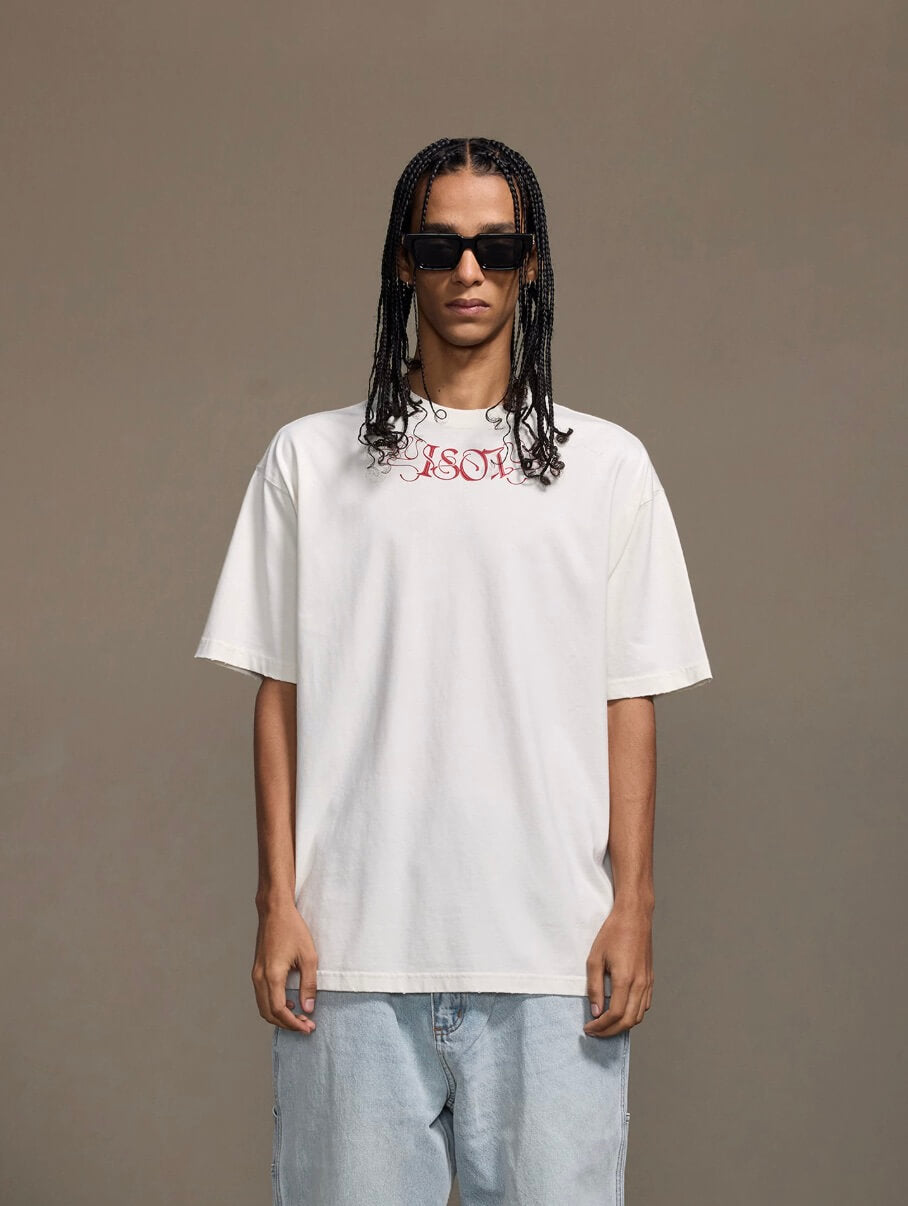 1807 Floral Message Logo 3D Print Distressed Short Sleeve Tee | Face 3 Face