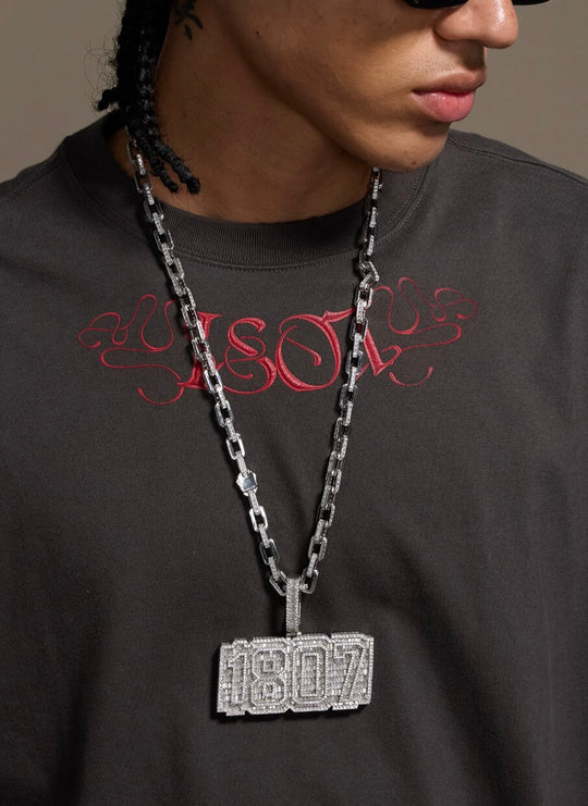 1807 Floral Message Logo 3D Print Distressed Short Sleeve Tee | Face 3 Face