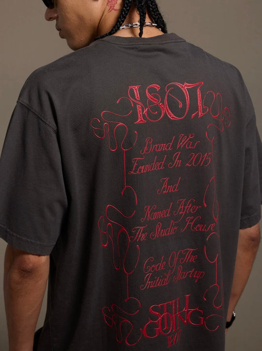 1807 Floral Message Logo 3D Print Distressed Short Sleeve Tee | Face 3 Face