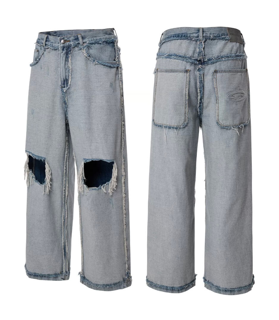 F2CE Inside Out Washed Distressed Ripped Jeans | Face 3 Face