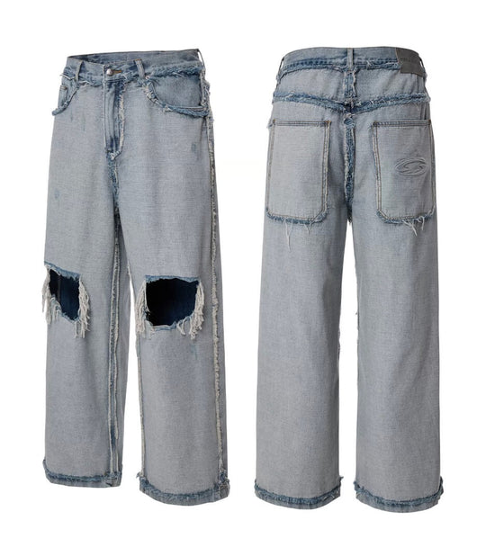F2CE Inside Out Washed Distressed Ripped Jeans | Face 3 Face