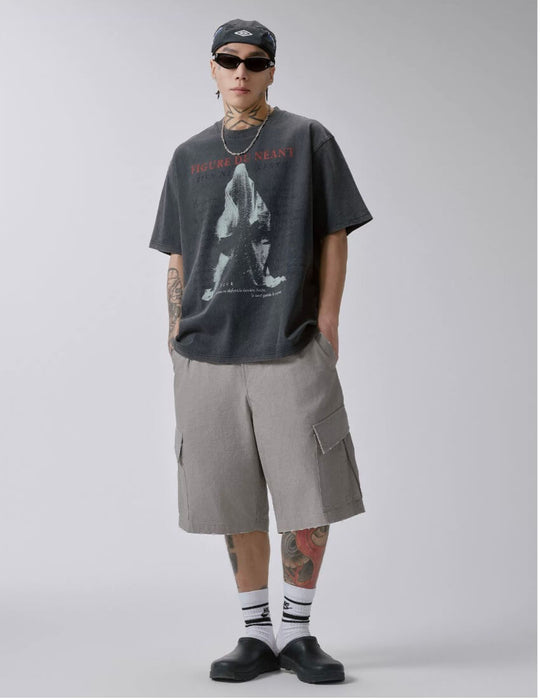 F2CE Cargo Pocket Distressed Baggy Shorts | Face 3 Face