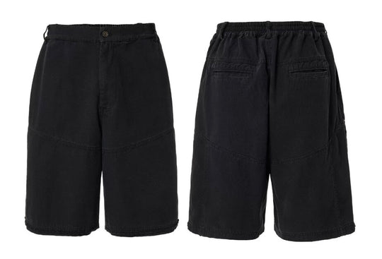 F2CE Black Washed Distressed Baggy Shorts | Face 3 Face