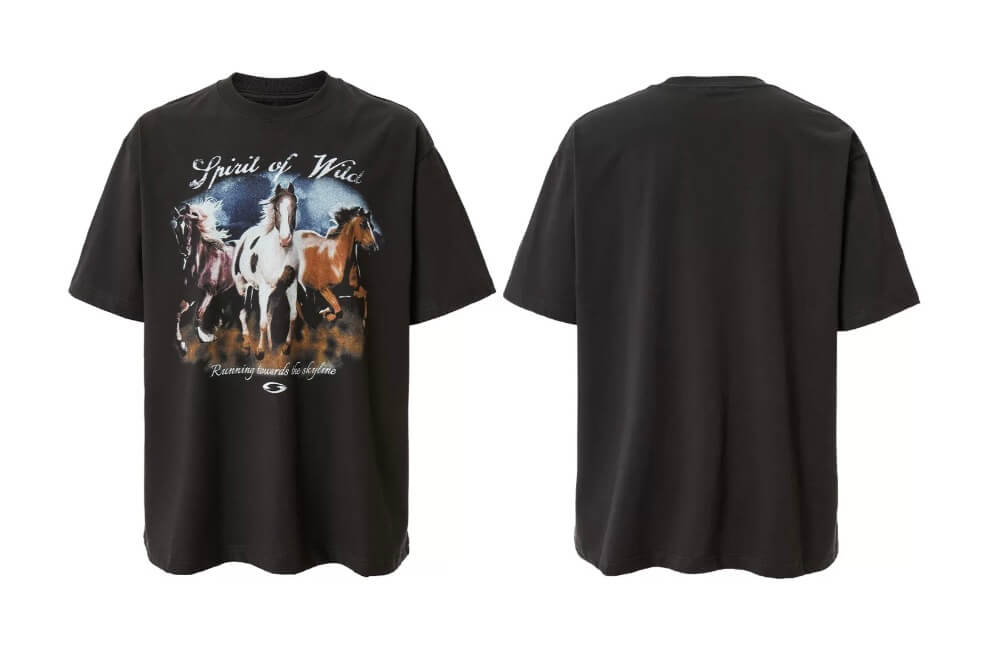 F2CE Galloping Horse Graphic Washed Short Sleeve Tee | Face 3 Face