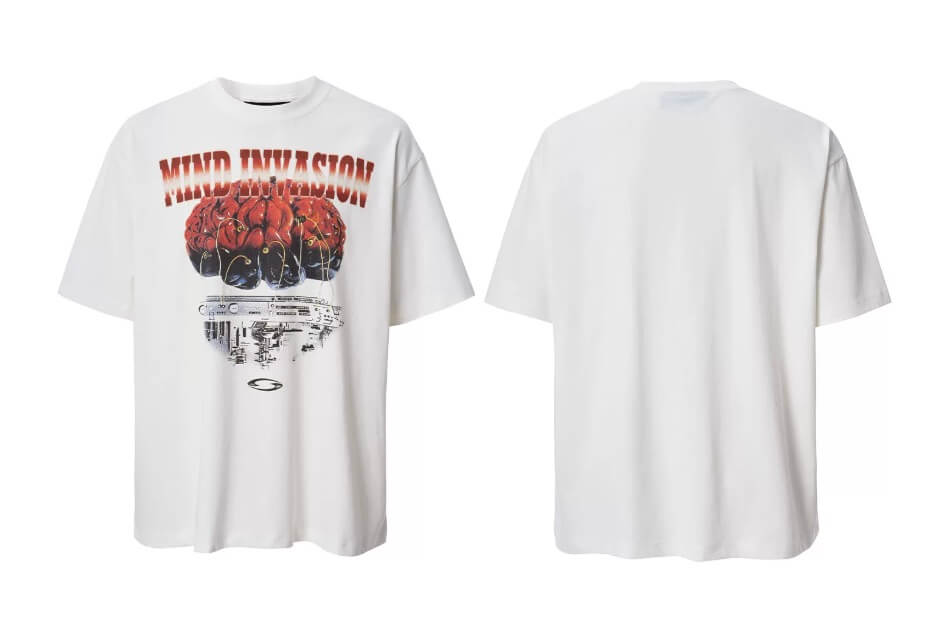 F2CE Cyber Brain Graphic Print Short Sleeve Tee | Face 3 Face