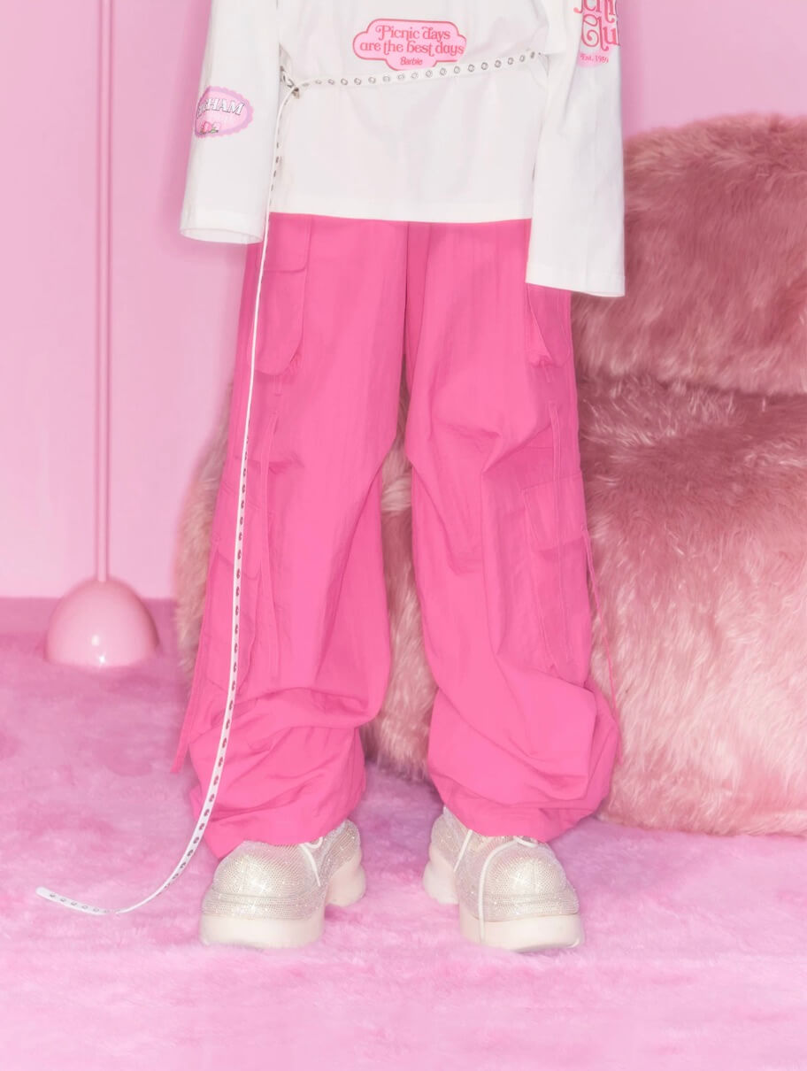 1807 Barbie Collaboration Embroidered Cargo Harem Pants | Face 3 Face