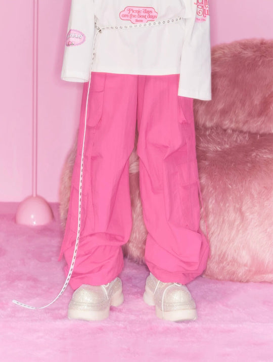 1807 Barbie Collaboration Embroidered Cargo Harem Pants | Face 3 Face