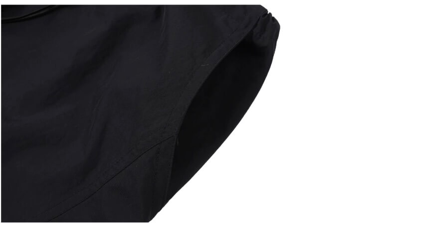 1807 PU Leather Stripe Nylon Baggy Track Pants | Face 3 Face