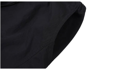 1807 PU Leather Stripe Nylon Baggy Track Pants | Face 3 Face