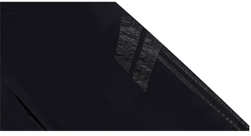 1807 PU Leather Stripe Nylon Baggy Track Pants | Face 3 Face