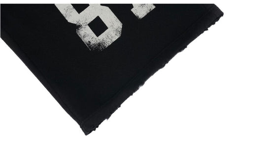 1807 Vintage Number Print Cropped Baggy Sweat Shorts | Face 3 Face