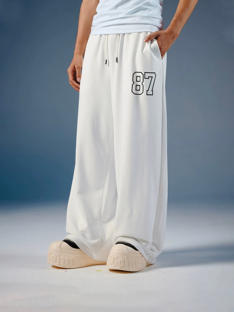 1807 Number Emblem Patch Lightweight Baggy Sweatpants | Face 3 Face