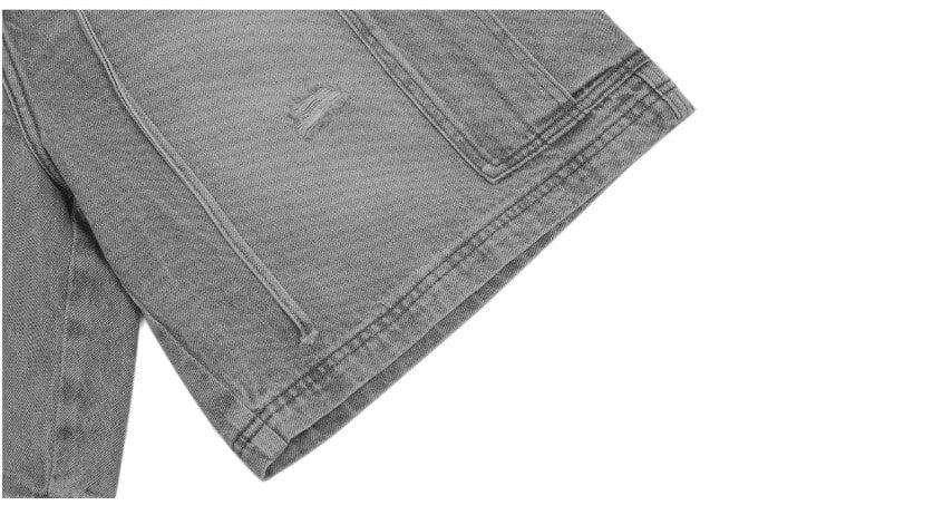 1807 Vintage Washed Distressed Denim Cargo Shorts | Face 3 Face