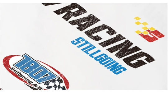 1807 Racing Distressed Print Washed Short Sleeve Tee | Face 3 Face
