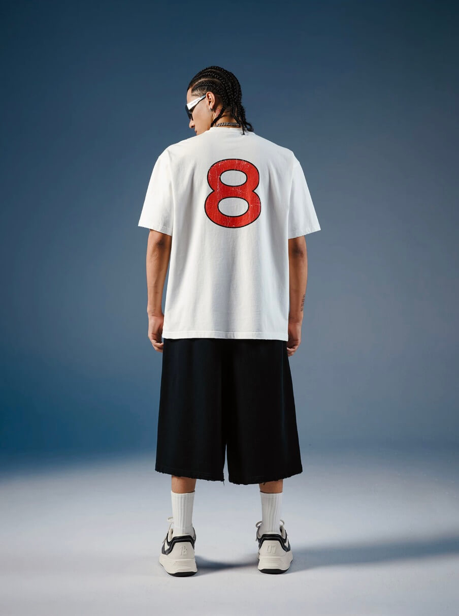 1807 Vintage Crown Print Distressed Short Sleeve Tee | Face 3 Face