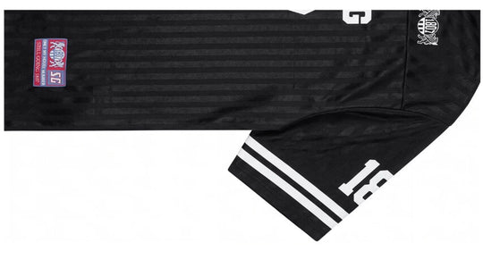 1807 Number Print Striped Short Sleeve Hockey Jersey | Face 3 Face