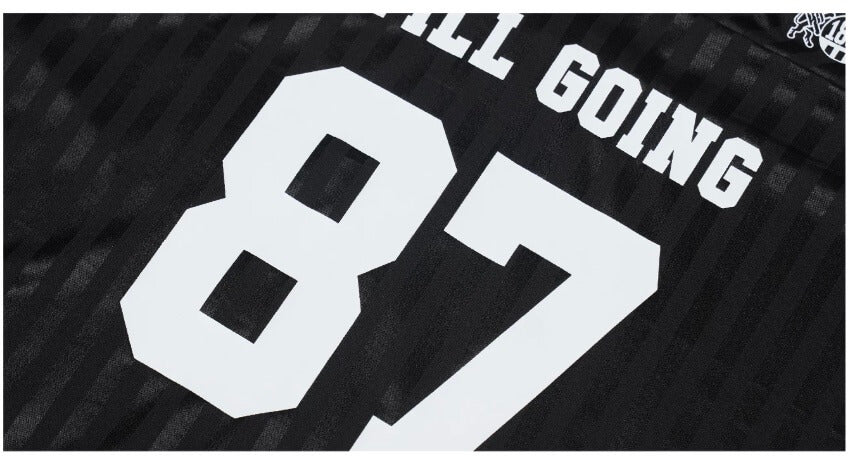 1807 Number Print Striped Short Sleeve Hockey Jersey | Face 3 Face