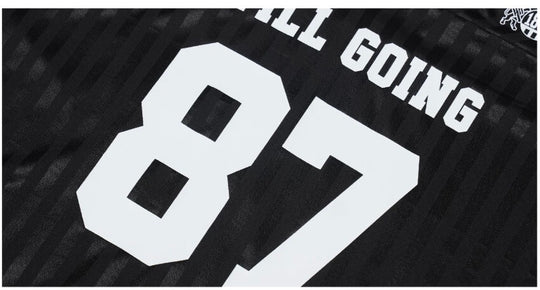 1807 Number Print Striped Short Sleeve Hockey Jersey | Face 3 Face