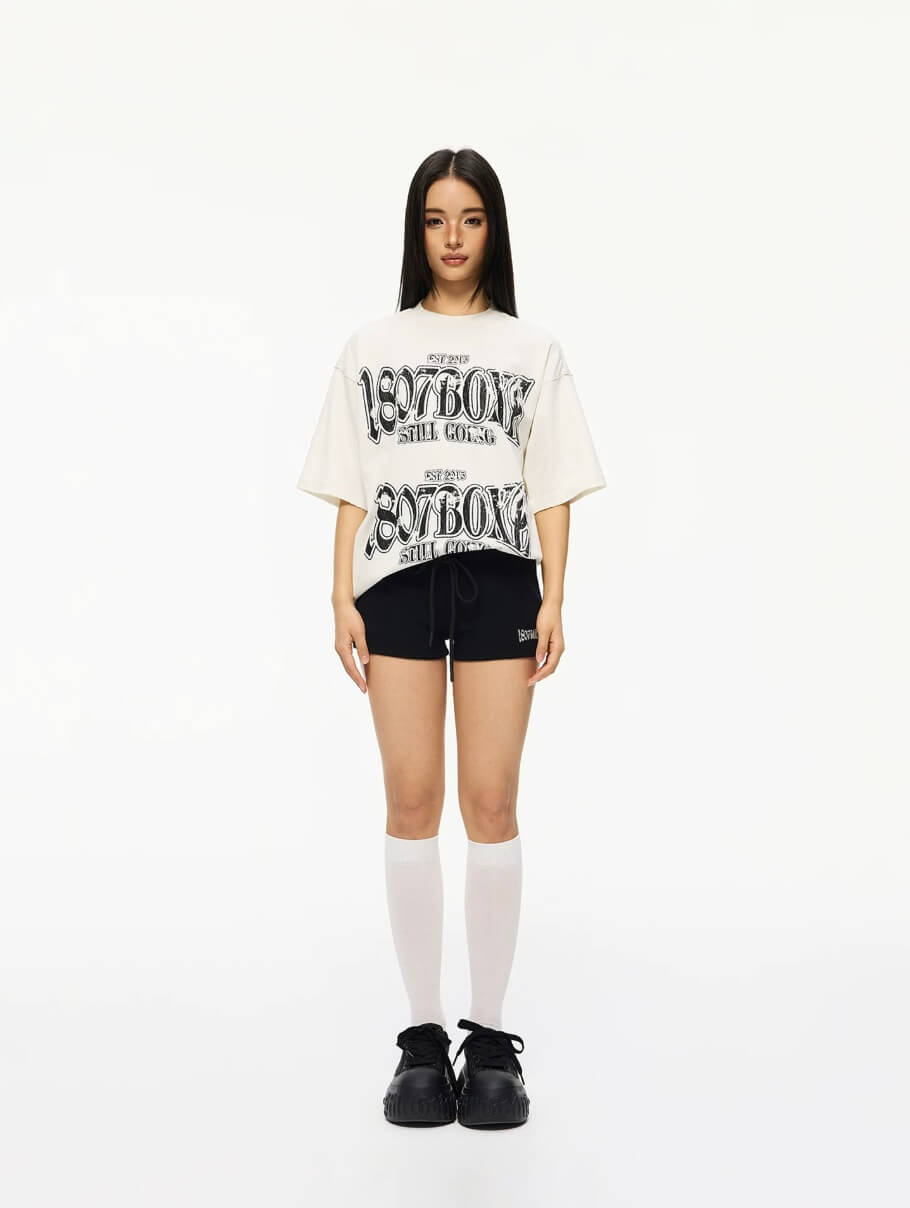 1807 BOXE Vintage Print Distressed Short Sleeve Tee | Face 3 Face