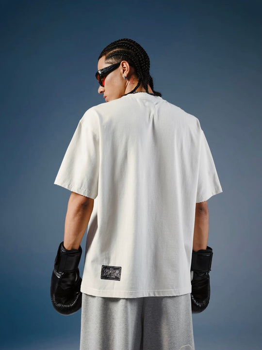 1807 BOXE Vintage Print Distressed Short Sleeve Tee | Face 3 Face