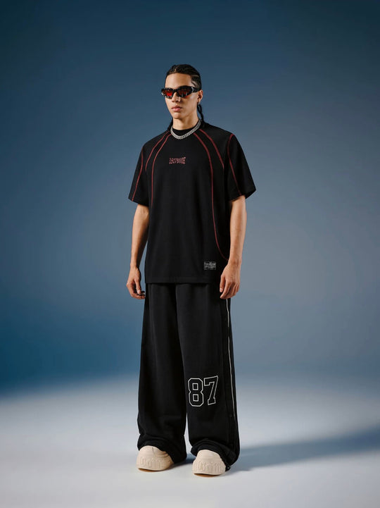1807 Contrast Stitch Quick Dry Short Sleeve Tee | Face 3 Face