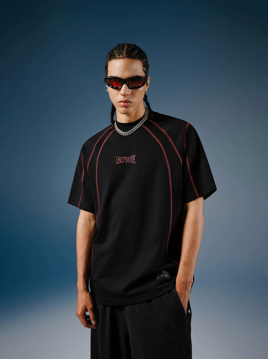 1807 Contrast Stitch Quick Dry Short Sleeve Tee | Face 3 Face