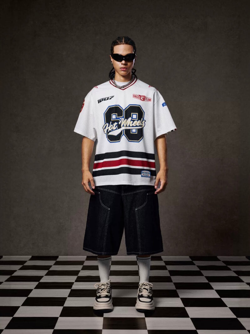 1807 Hot Wheels Racing Mesh Short Sleeve Hockey Jersey | Face 3 Face