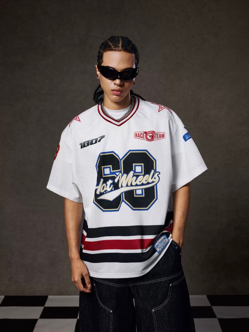 1807 Hot Wheels Racing Mesh Short Sleeve Hockey Jersey | Face 3 Face