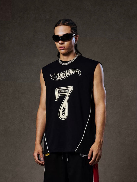 1807 Hot Wheels Racing Vintage Print Sleeveless Tee | Face 3 Face