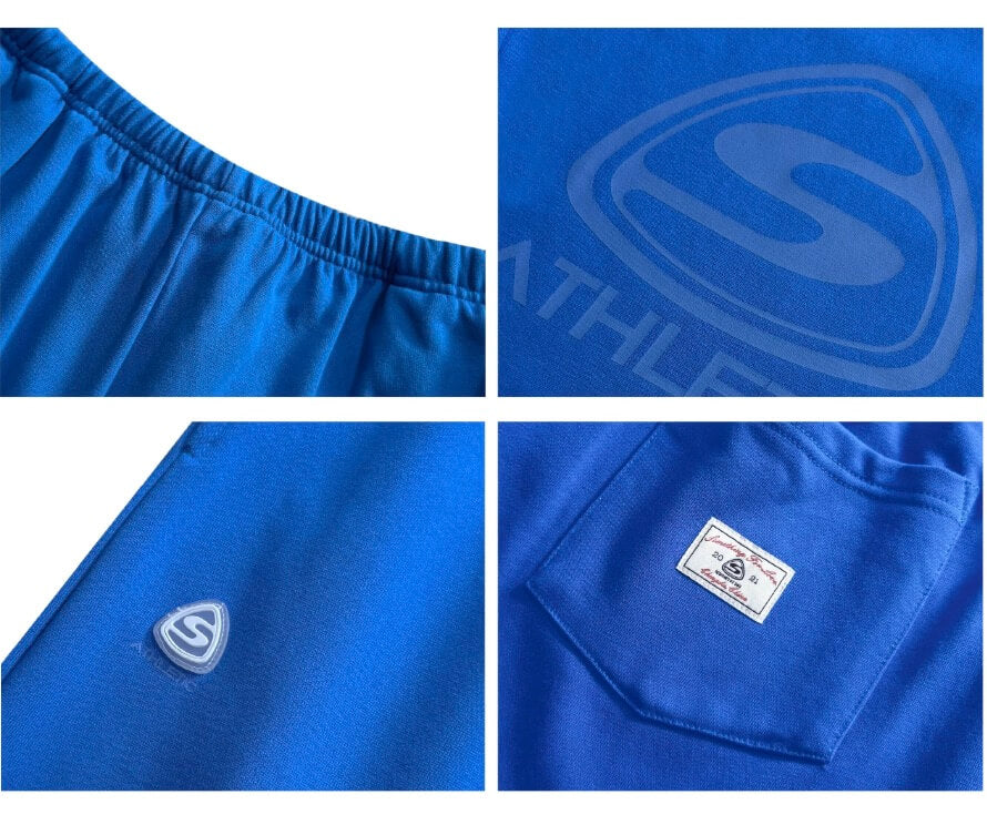S45 Basic Heavyweight Logo Print Cutoff Baggy Sweat Shorts