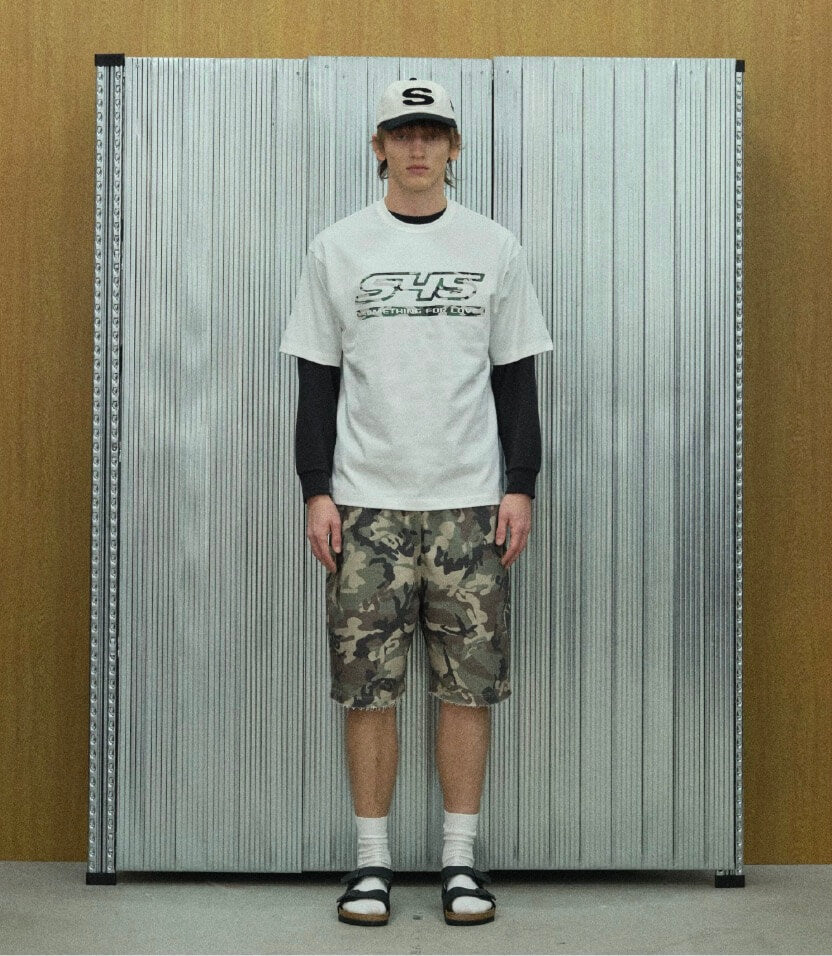 S45 Camouflage Cutoff Sweat Shorts | Face 3 Face