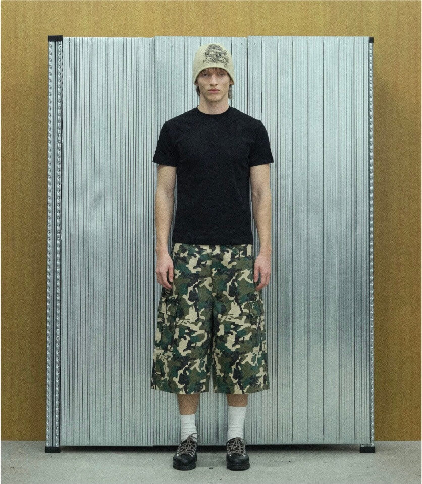 S45 Camouflage Ripstop Baggy Cargo Shorts | Face 3 Face
