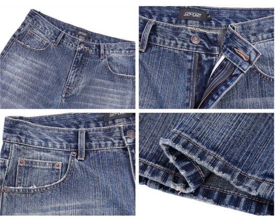 S45 Vintage Washed Distressed Slight Flare Jeans | Face 3 Face